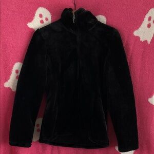 Black Fleece Zip-Up Jacket